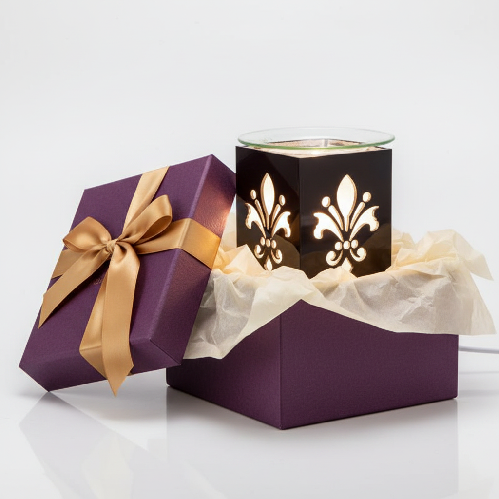 Fleur De Lis warmer in luxury gift box
