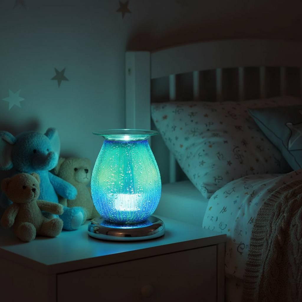 Blue Drizzles lamp as night light in child's bedroom