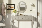 Hero product shot of grey vanity desk