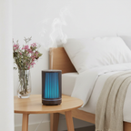 Darkwood Aroma Diffuser in Scandinavian minimalist bedroom