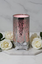 Silver Tree LED Oil Burner gift presentation with roses