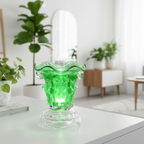 Green Crystal Warmer in bright modern living room scene