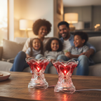 Crystal Heart Warmer - Multicultural Family Living Room