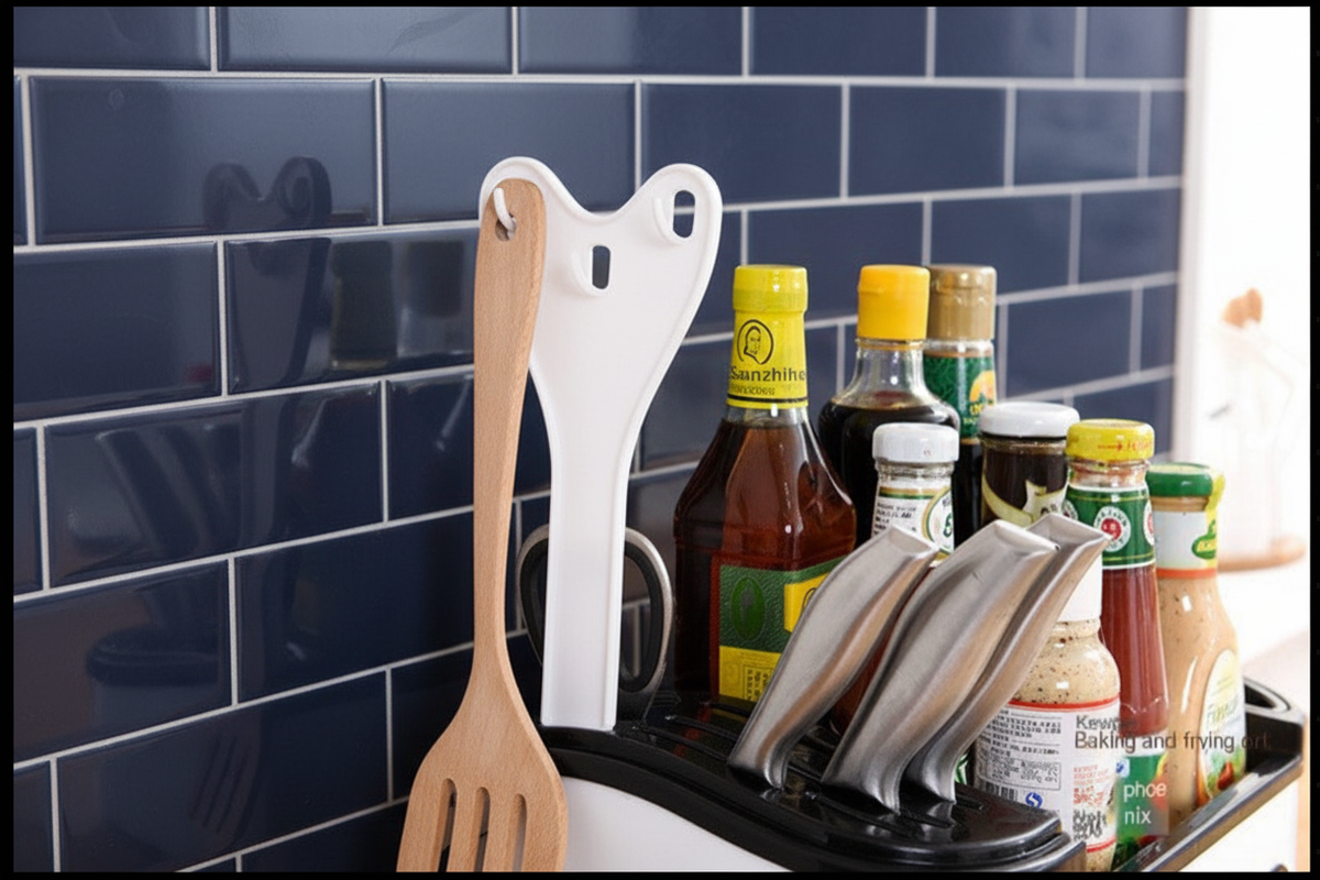 Kitchen Organizer Navy Blue Tile