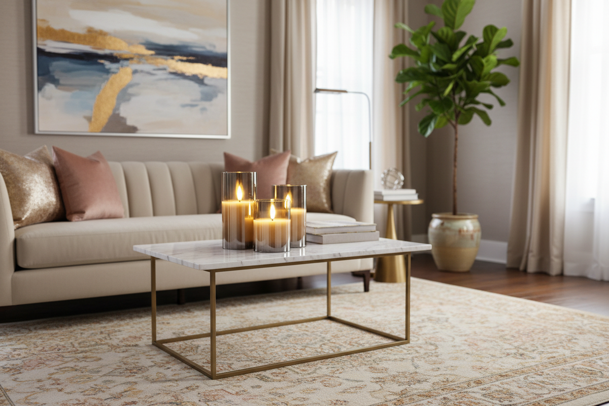 LED Candles – Living Room Scene