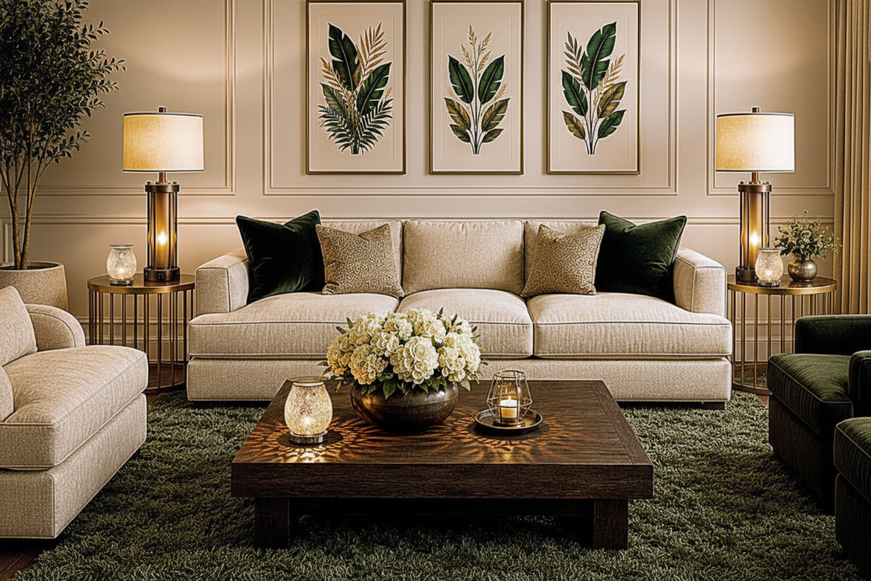 Living Room – Both Lamps, Brighter