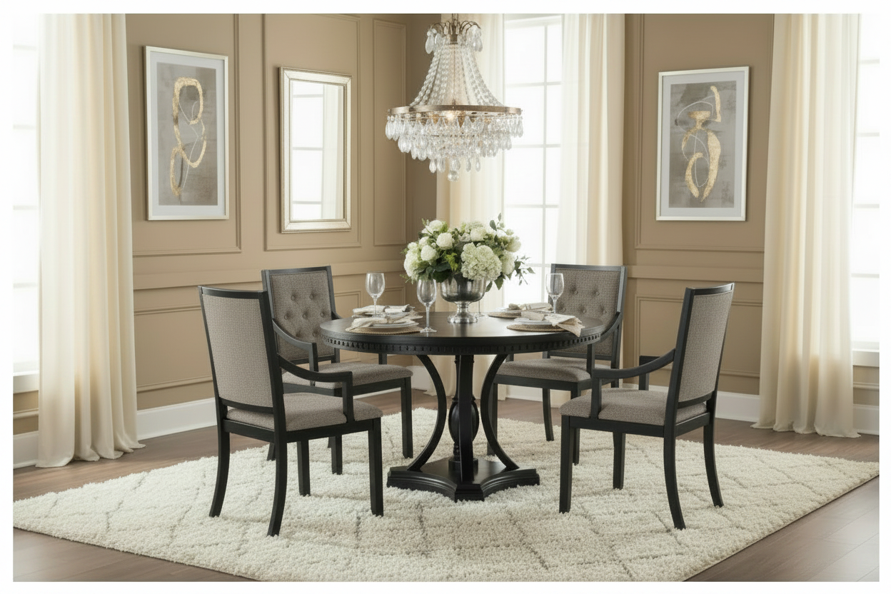 More Grey Upholstery Dining Room