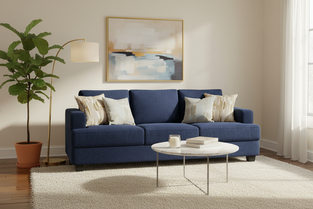 Navy Sofa Living Room