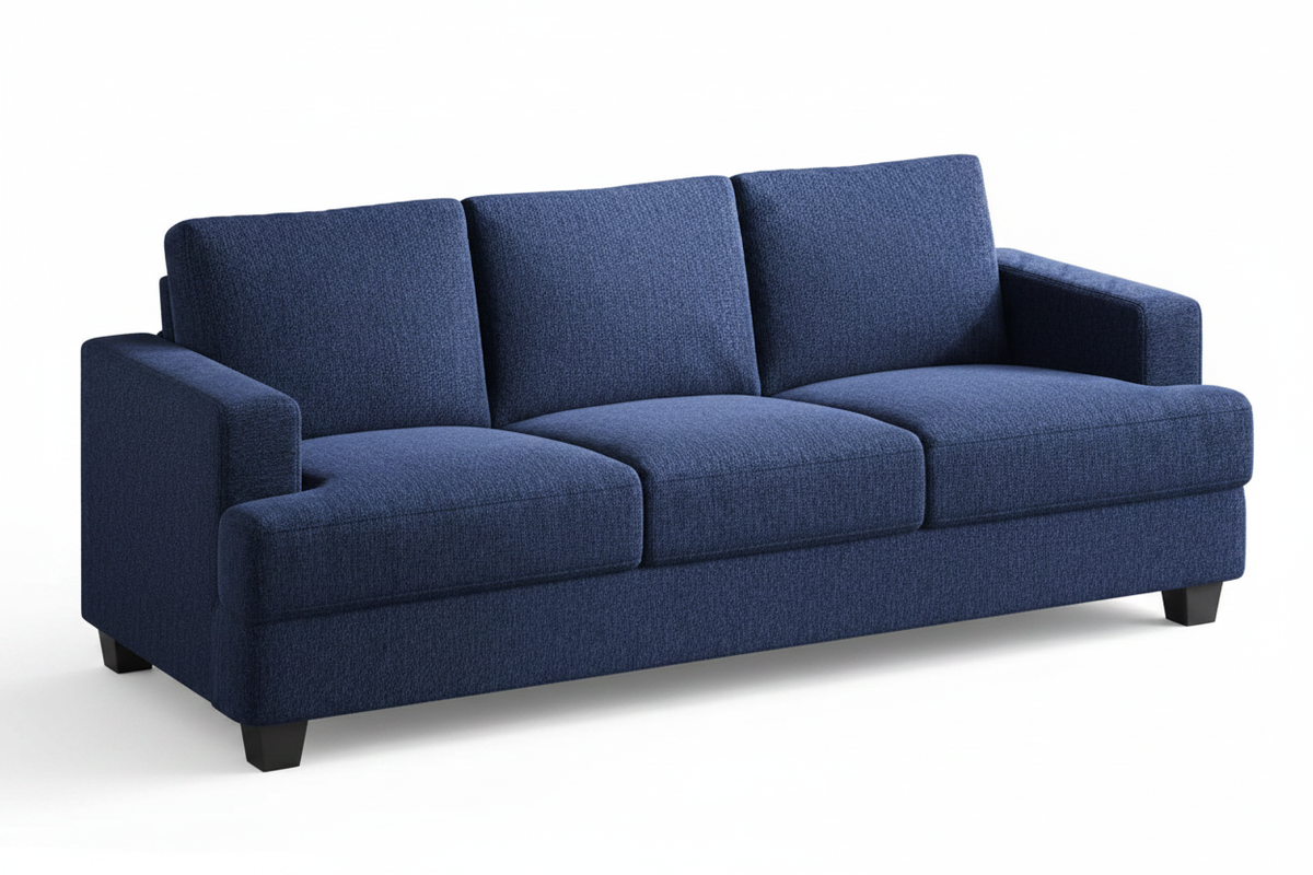 Navy Sofa White Background
