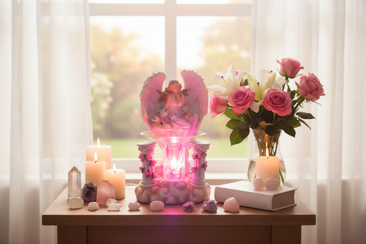 Pink Angel Warmer - Prayer Corner