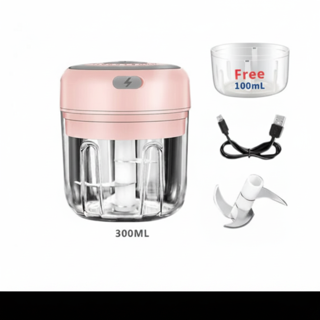 Pink Garlic Chopper White Background
