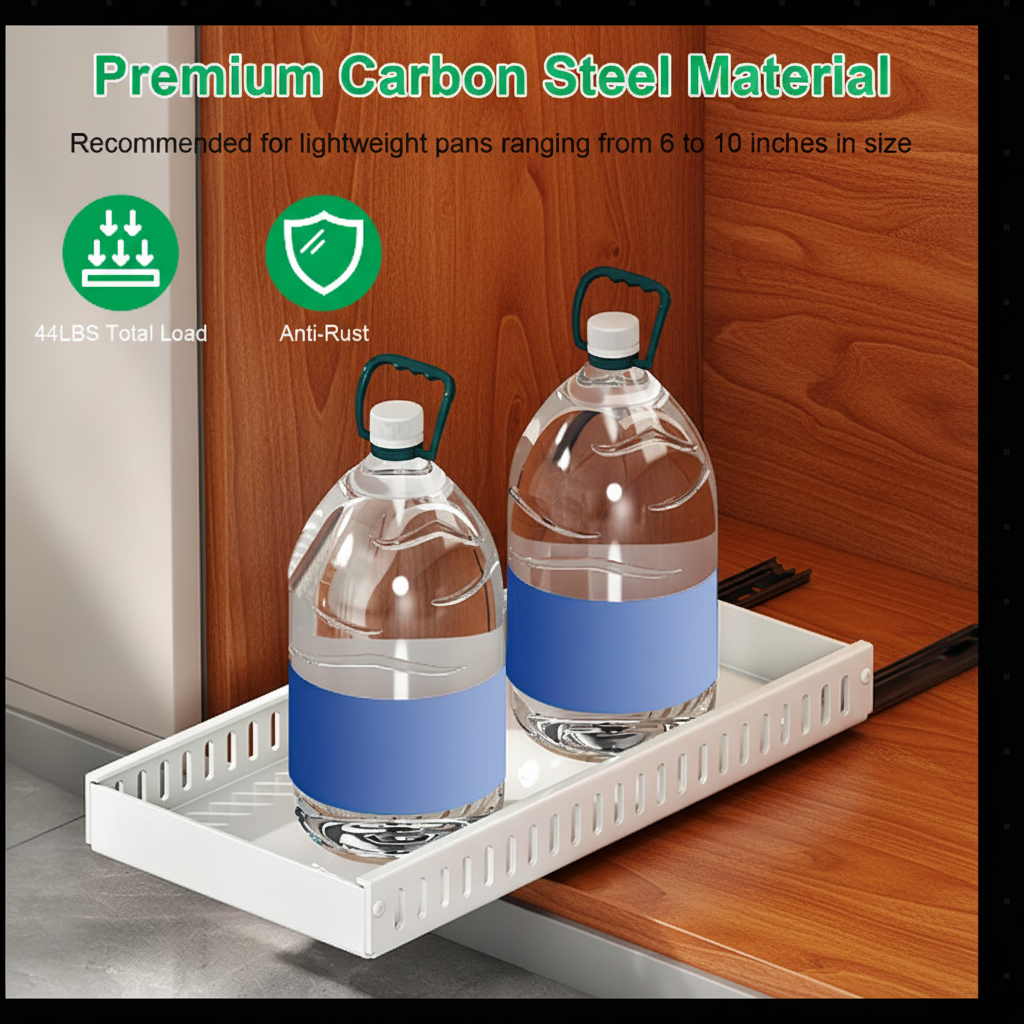 Premium carbon steel material with cherry wood cabinet