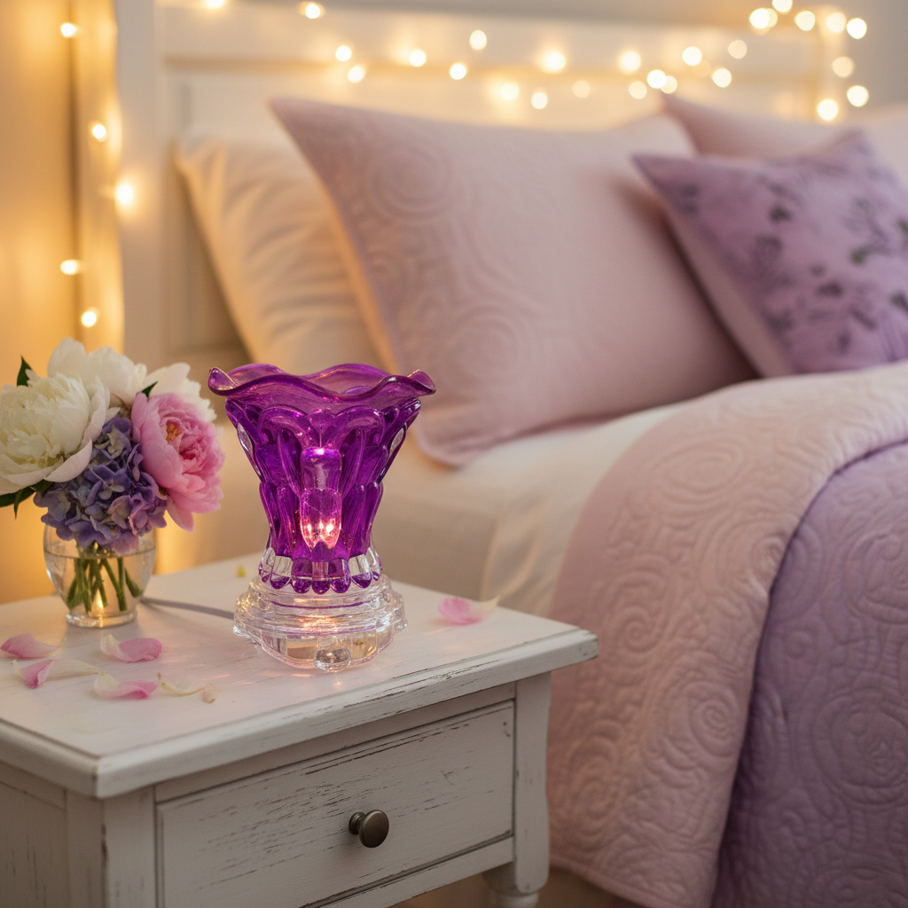 Purple Bedroom Scene