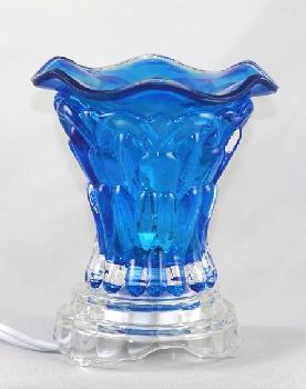 Cobalt Blue Tulip Crystal Glass Fragrance Oil Warmer