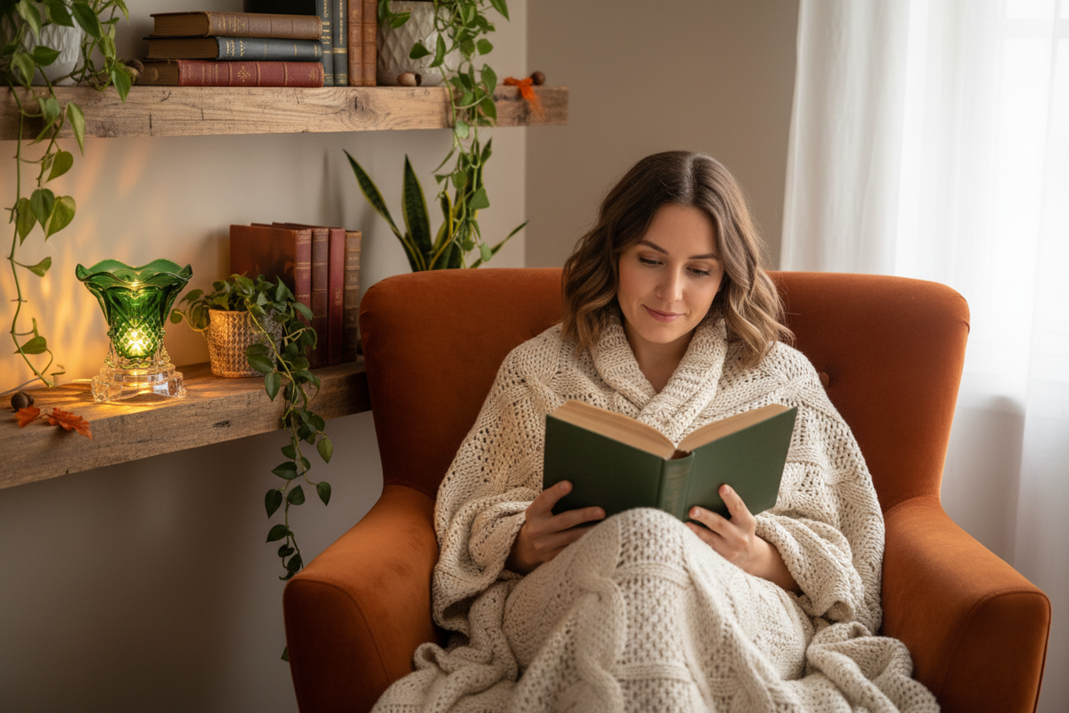 Reading corner dark green warmer