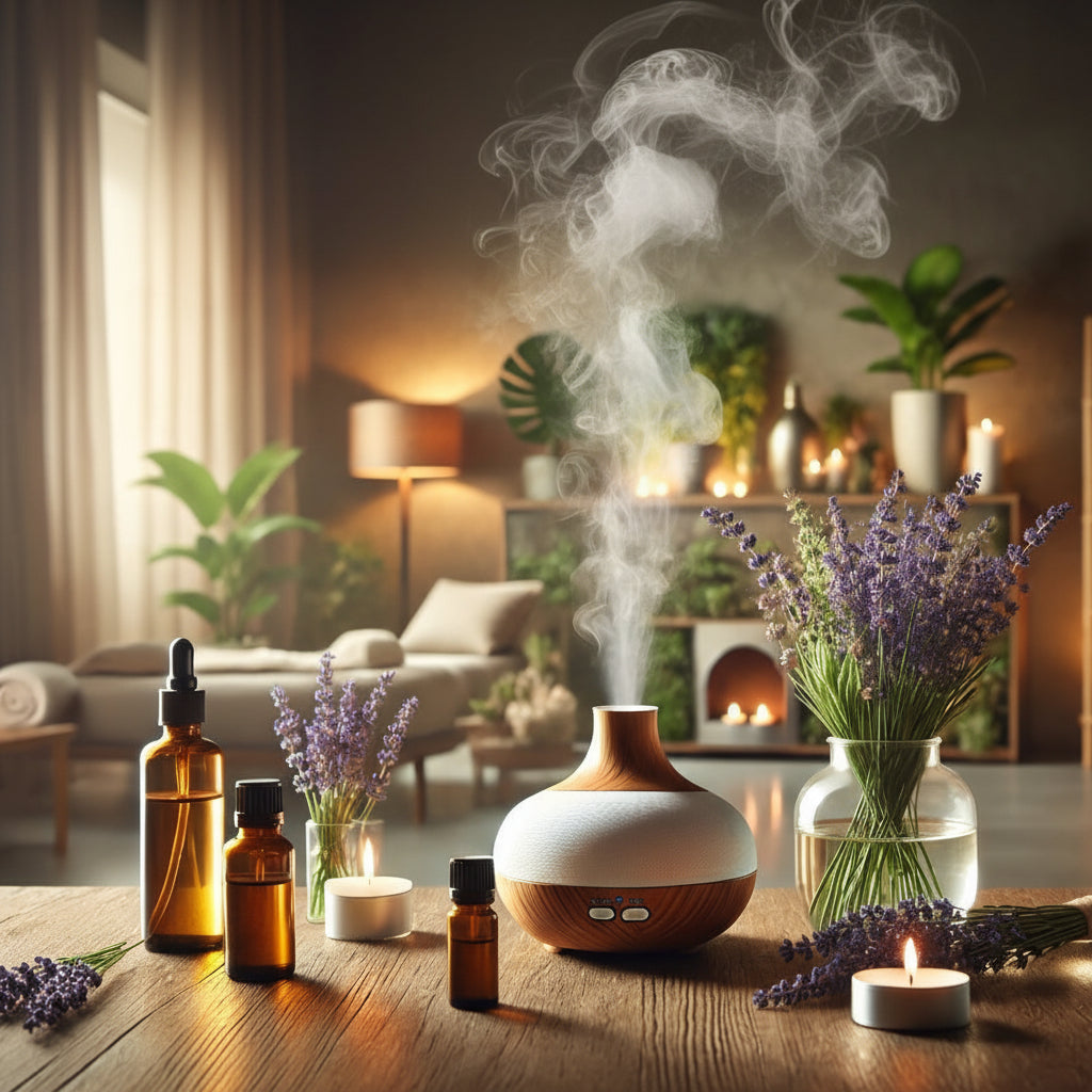 Horizontal Light Wood Ultrasonic Aroma Diffuser – 200ml | 7 Color LED | Timer