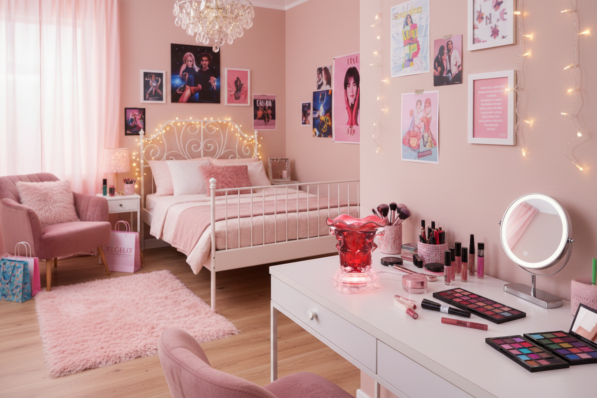 Teenage bedroom red warmer