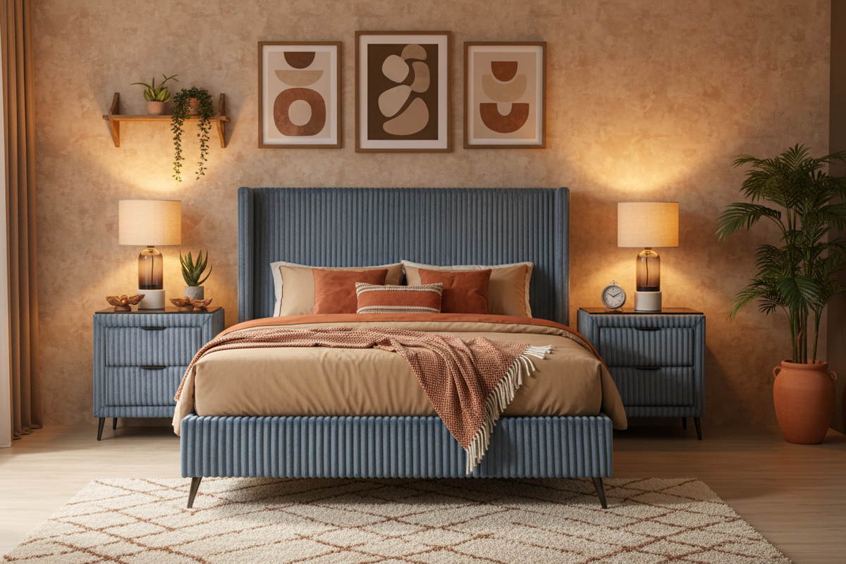 Terracotta boho bedroom