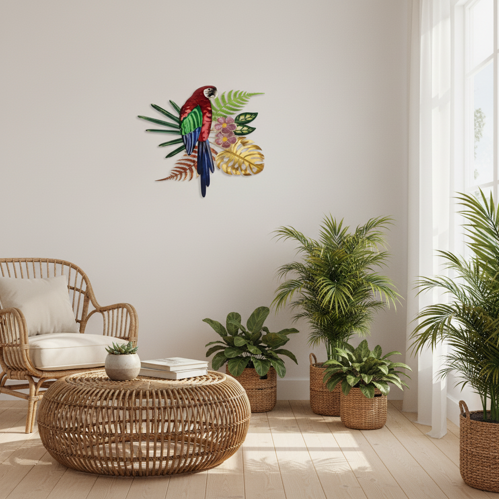 Vintage Parrot Wall Art - Bohemian Living Room