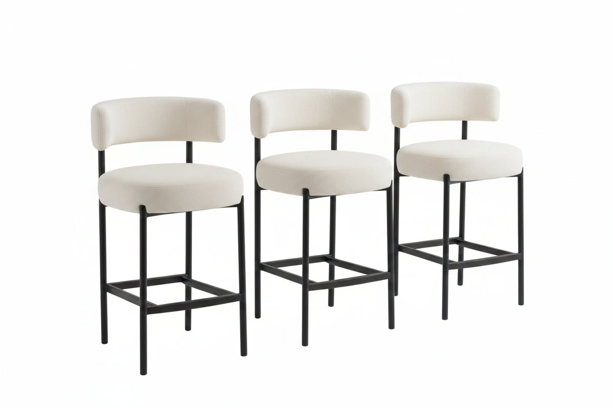 White Background Bar Stools