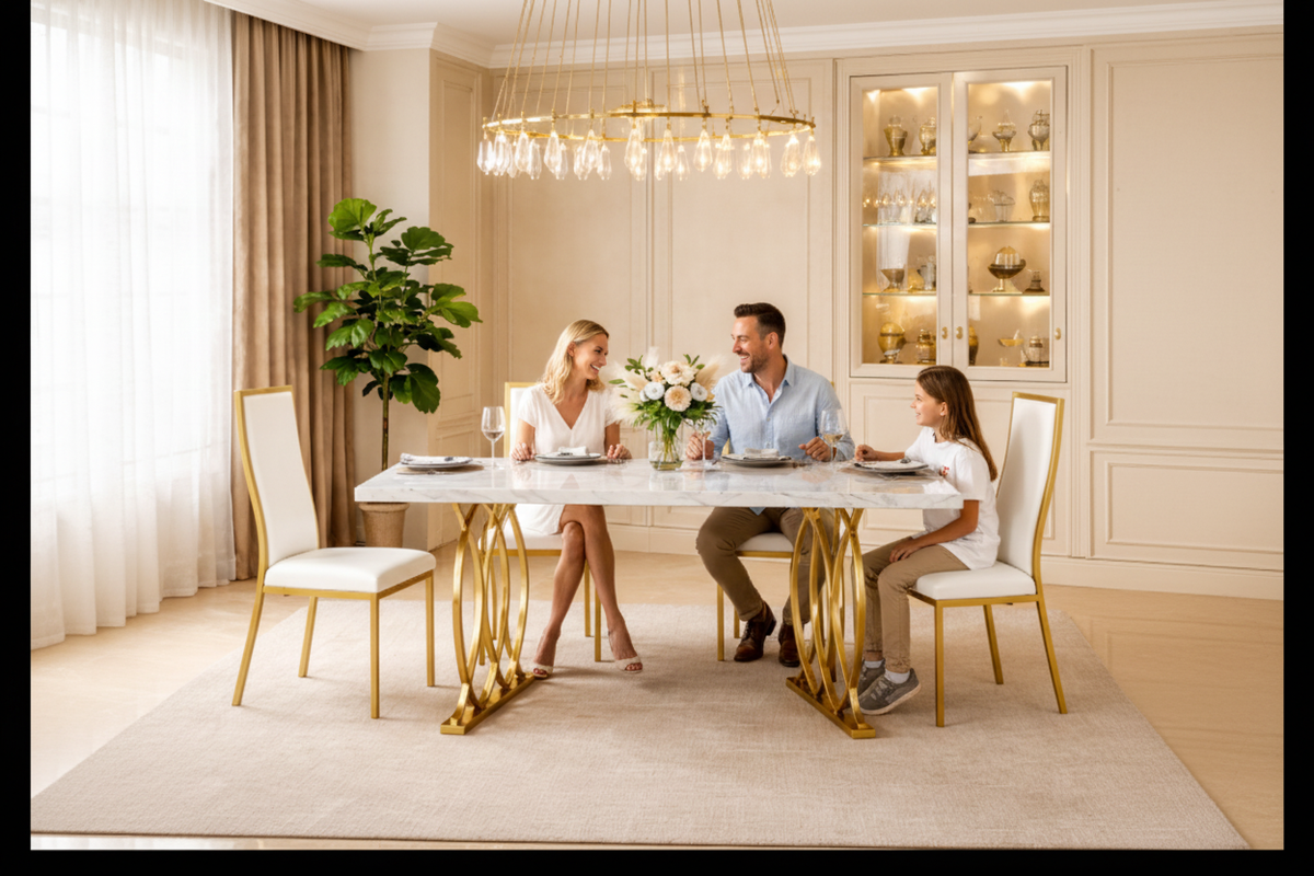 White Family Dining Scene