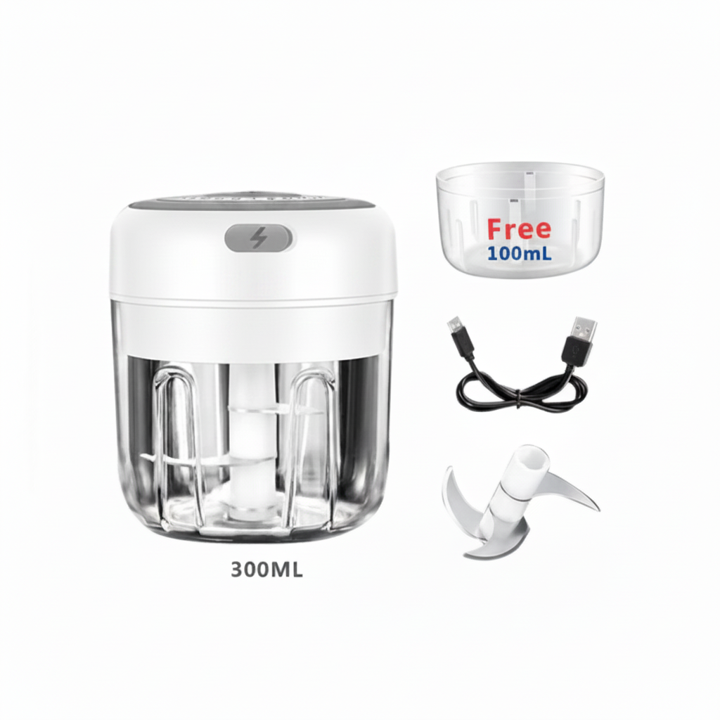 White Garlic Chopper - White Color Emphasis