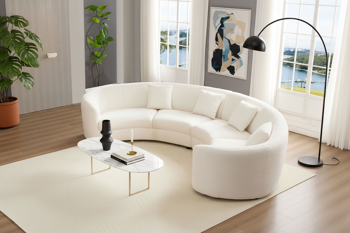 White Marble Coffee Table Scene